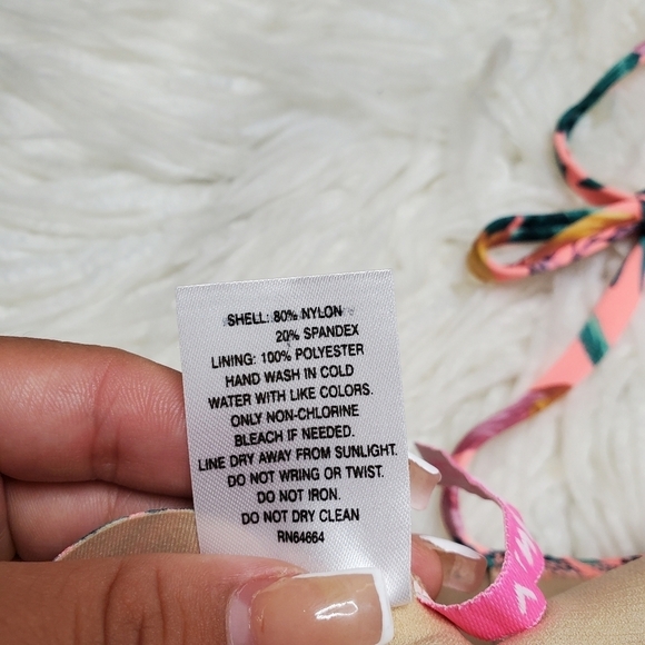 Vanilla Beach Girls Floral Scallop Trim Bikini - Picture 4 of 4